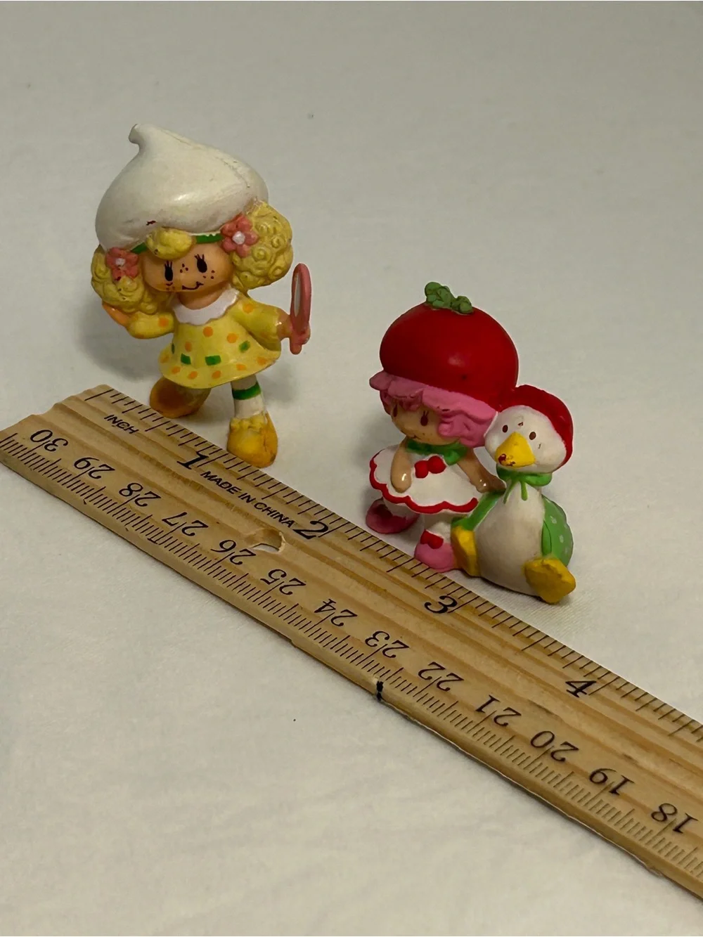 Vintage 1980s Strawberry Shortcake miniatures Lemon Meringue Cherry Cuddler SET